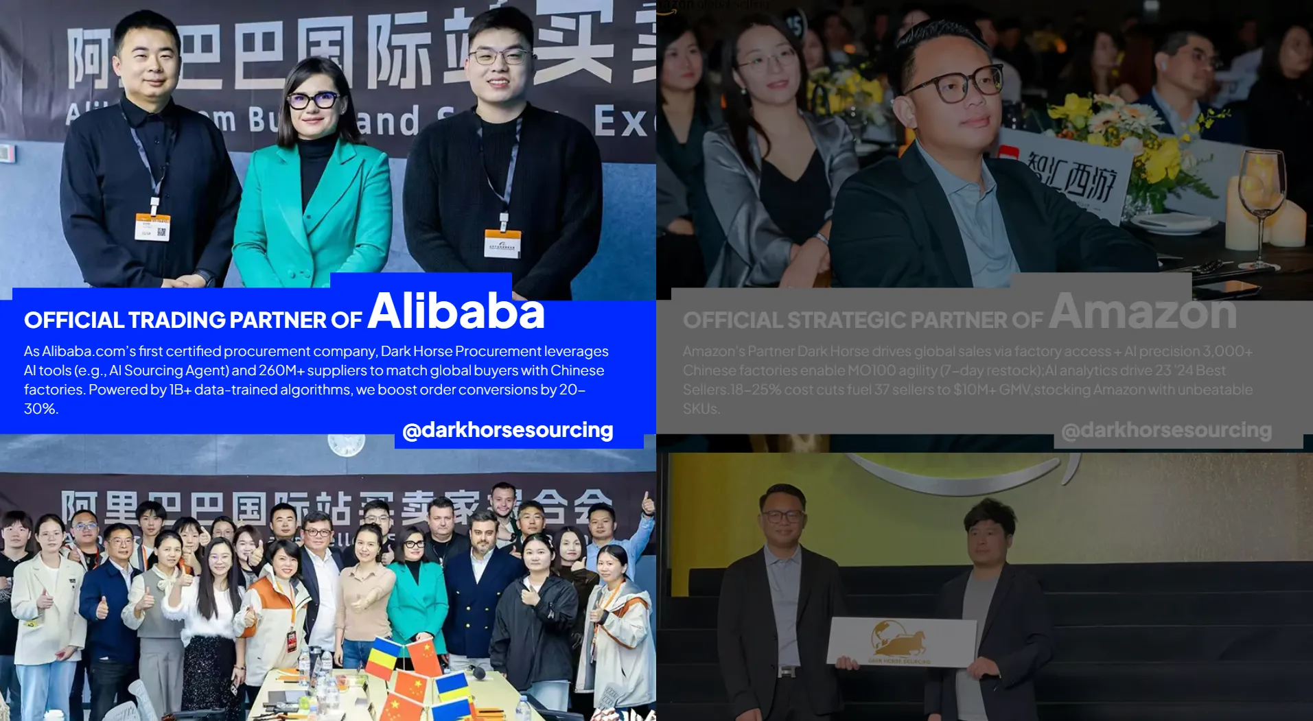 Officiële inkooppartnerschappen met Alibaba en Amazon